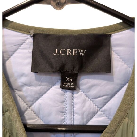J.Crew Women's XS Reversible Greenwich Quilted Puffer Lightweight Jacket w/ Belt - Picture 12 of 12